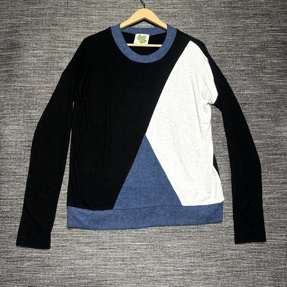 Maplesage Vintage Sweater Women's L Black White Long Sleeve